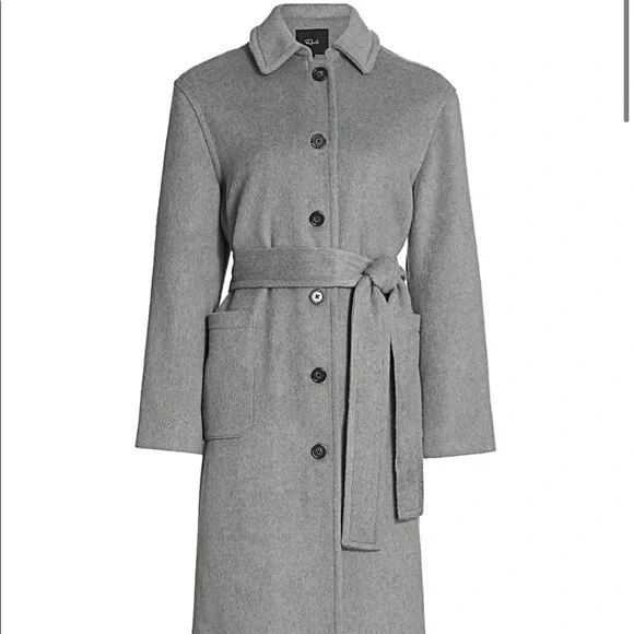 NWT Rails Nadine Wool-Blend Trench Coat Grey Size small - Picture 6 of 8